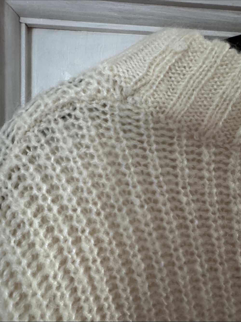 True Craft Soft Cream Ribbed Crewneck Pullover - Picture 8 of 8